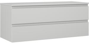 Mexen Orio, fürdőszobaszekrény 120 cm felsőrésszel, 2 fiókkal, szürke manta, 91A10-12047-2-BFFC62