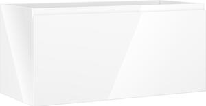 Mexen Orio, fürdőszobaszekrény 100 cm, 1 fiók, fényes fehér, 91A10-10047-1-BF00