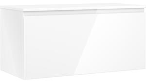 Mexen Orio, fürdőszobaszekrény 100 cm-es felsőrésszel, 1 fiókkal, fényes fehér, 91A10-10047-1-BFC00