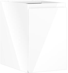 Mexen Orio, fürdőszobaszekrény 30 cm, 1 ajtó, fényes fehér, 91A11-03047-1-BF00