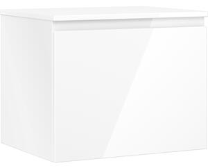 Mexen Orio, fürdőszobaszekrény 60 cm-es felsőrésszel, 1 fiókkal, fényes fehér, 91A10-06047-1-BFC00