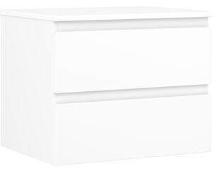 Mexen Orio, fürdőszobaszekrény 60 cm felsőrésszel, 2 fiókkal, matt fehér, 91A10-06047-2-BFFC01