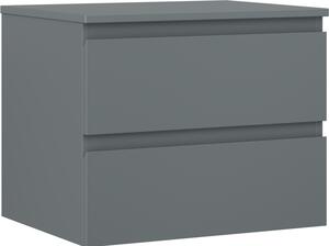 Mexen Orio, fürdőszobaszekrény 60 cm felsőrésszel, 2 fiókkal, grafit matt, 91A10-06047-2-BFFC66