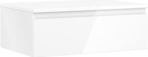 Mexen Orio, fürdőszobaszekrény 70 cm-es felsőrésszel, 1 fiókkal, fényes fehér, 91A10-07023-1-BFC00