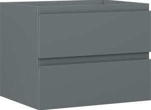 Mexen Orio, fürdőszobaszekrény 60 cm, 2 fiókkal, grafit matt, 91A10-06047-2-BFF66