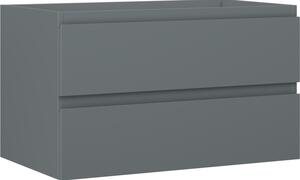 Mexen Orio, fürdőszobaszekrény 80 cm, 2 fiókkal, grafit matt, 91A10-08047-2-BFF66