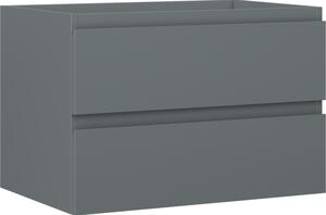 Mexen Orio, fürdőszobaszekrény 70 cm, 2 fiókkal, grafit matt, 91A10-07047-2-BFF66