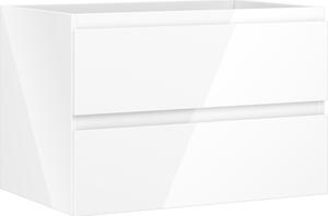 Mexen Orio, fürdőszobaszekrény 70 cm, 2 fiókkal, fényes fehér, 91A10-07047-2-BFF00