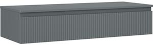 Mexen Rivel, fürdőszobaszekrény 120 cm-es felsőrésszel, 1 fiókkal, rovátkolt, grafit matt - 91A20-12023-1-BFC66