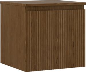 Mexen Rivel, fürdőszobaszekrény 50 cm-es munkalappal, 1 fiókkal, rovátkolt, diófa, 91A20-05047-1-BFC86