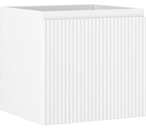 Mexen Rivel, fürdőszobaszekrény 50 cm, 1 fiók, hornyolt, matt fehér, 91A20-05047-1-BF01