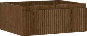 Mexen Rivel, fürdőszobaszekrény 60 cm, 1 fiók, rovátkolt, diófa, 91A20-06023-1-BF86