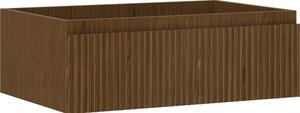 Mexen Rivel, fürdőszobaszekrény 70 cm, 1 fiók, rovátkolt, diófa, 91A20-07023-1-BF86