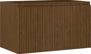Mexen Rivel, fürdőszobaszekrény 80 cm, 1 fiók, rovátkolt, diófa, 91A20-08047-1-BF86