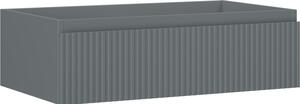Mexen Rivel, fürdőszobaszekrény 80 cm, 1 fiók, rovátkolt, grafit matt, 91A20-08023-1-BF66