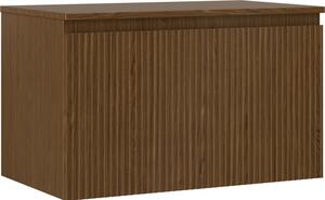 Mexen Rivel, fürdőszobaszekrény 80 cm-es munkalappal, 1 fiókkal, rovátkolt, diófa, 91A20-08047-1-BFC86