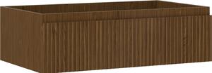 Mexen Rivel, fürdőszobaszekrény 80 cm, 1 fiók, rovátkolt, diófa, 91A20-08023-1-BF86