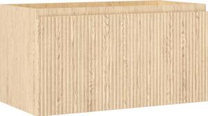 Mexen Rivel, fürdőszobaszekrény 90 cm, 1 fiók, rovátkolt, tölgyfa, 91A20-09047-1-BF81