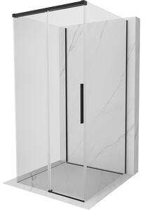 Mexen Rox-3S, 3-falú zuhanykabin 120 x 120 cm, átlátszó üveg, fekete profil, 8C2-120-120-70-00-3S