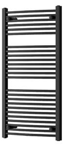 Egyenes törölközőszárító radiátor 1200x600 mm fekete