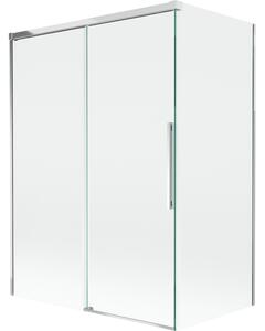 Mexen Rox, kétszárnyú tolóajtós kádparaván 120 + 70 x 150 cm, 8 mm-es átlátszó üveg, króm profil, 8C9-120-070-01-00