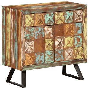 VidaXL többszínű tömör újrahasznosított fa fiókos szekrény 70x35x70 cm