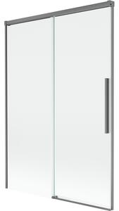 Mexen Rox, kétszárnyú tolóajtós kádparaván 120 x 150 cm, 8 mm-es átlátszó üveg, grafit profil, 8C9-120-001-95-00