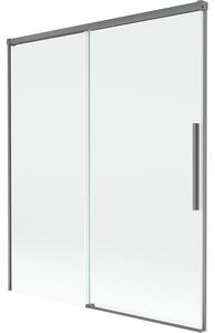 Mexen Rox, kétszárnyú tolóajtós kádparaván 140 x 150 cm, 8 mm-es átlátszó üveg, grafit profil, 8C9-140-001-95-00