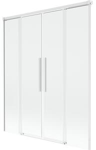 Mexen Rox, kétszárnyú tolóajtós kádparaván 140 x 150 cm, 8 mm-es átlátszó üveg, fehér profil, 8C9-140-002-20-00
