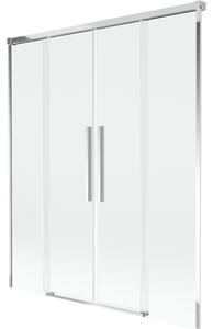 Mexen Rox, kétszárnyú tolóajtós kádparaván 140 x 150 cm, 8 mm-es átlátszó üveg, króm profil, 8C9-140-002-01-00