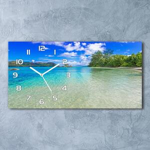 Négyszögletes üvegóra vízszintesen Strand seychelles