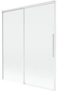 Mexen Rox, kétszárnyú tolóajtós kádparaván 140 x 150 cm, 8 mm-es átlátszó üveg, fehér profil, 8C9-140-001-20-00