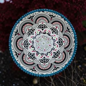 Gazania Smaragd Mandala kerámia tál – 25 cm