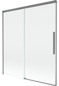 Mexen Rox, kétszárnyú tolóajtós kádparaván 150 x 150 cm, 8 mm-es átlátszó üveg, grafit profil, 8C9-150-001-95-00