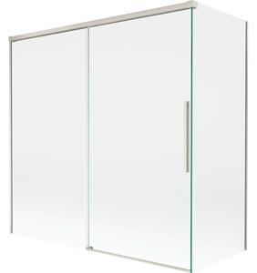 Mexen Rox, kétszárnyú tolóajtós kádparaván 160 + 70 x 150 cm, 8 mm-es átlátszó üveg, acélprofil, 8C9-160-070-97-00