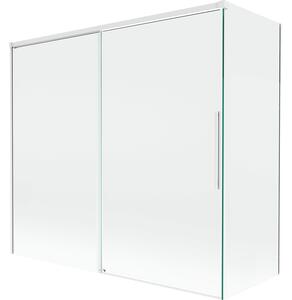 Mexen Rox, kétszárnyú tolóajtós kádparaván 170 + 70 x 150 cm, 8 mm-es átlátszó üveg, fehér profil, 8C9-170-070-20-00