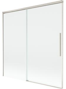 Mexen Rox, kétszárnyú tolóajtós kádparaván 160 x 150 cm, 8 mm-es átlátszó üveg, acélprofil, 8C9-160-001-97-00