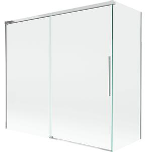 Mexen Rox, kétszárnyú tolóajtós kádparaván 170 + 70 x 150 cm, 8 mm-es átlátszó üveg, króm profil, 8C9-170-070-01-00