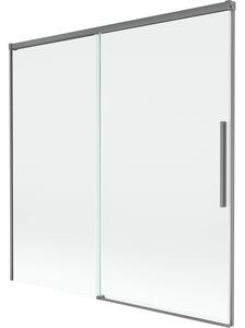 Mexen Rox, kétszárnyú tolóajtós kádparaván 160 x 150 cm, 8 mm-es átlátszó üveg, grafit profil, 8C9-160-001-95-00