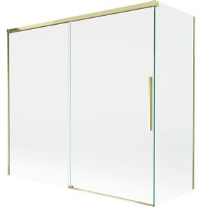 Mexen Rox, kétszárnyú tolóajtós kádparaván 170 + 70 x 150 cm, 8 mm-es átlátszó üveg, arany fényes profil, 8C9-170-070-50-00