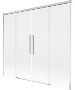 Mexen Rox, kétszárnyú tolóajtós kádparaván 170 x 150 cm, 8 mm-es átlátszó üveg, acélprofil, 8C9-170-002-97-00