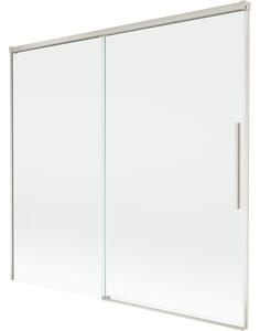 Mexen Rox, kétszárnyú tolóajtós kádparaván 170 x 150 cm, 8 mm-es átlátszó üveg, acélprofil, 8C9-170-001-97-00