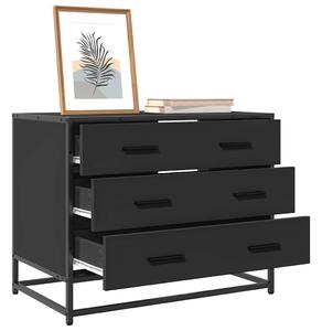 VidaXL fekete szerelt fa fiókos szekrény 70x41x56 cm