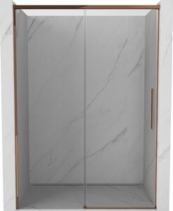 Mexen Rox, tolóajtó zuhanykabinhoz 140 cm, 8 mm-es átlátszó üveg, rozéarany profil, 8C2-140-000-60-00