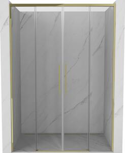 Mexen Rox, tolóajtó zuhanykabinhoz 140 cm, átlátszó üveg, arany profil, 8C2-140-002-50-00