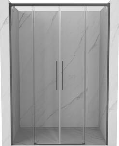 Mexen Rox, tolóajtó zuhanykabinhoz 140 cm, 8 mm-es átlátszó üveg, grafit profil, 8C2-140-002-95-00