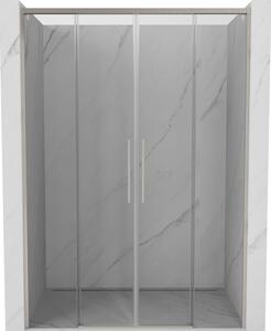 Mexen Rox, tolóajtó zuhanykabinhoz 140 cm, 8 mm-es átlátszó üveg, acélprofil, 8C2-140-002-97-00