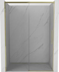 Mexen Rox, tolóajtó zuhanykabinhoz 140 cm, átlátszó üveg, arany profil, 8C2-140-000-50-00