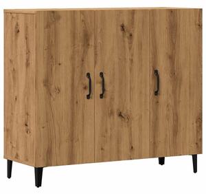 VidaXL kézműves tölgy színű szerelt fa tálalószekrény 90 x 34 x 80 cm