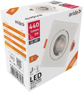 Avide LED panel Beépíthető 38° Négyzetes 5W NW 4000K